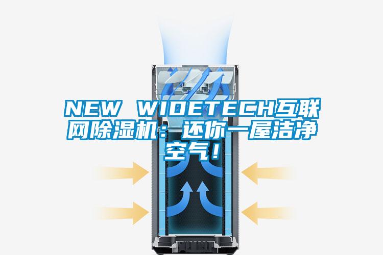 NEW WIDETECH互聯(lián)網(wǎng)除濕機(jī)：還你一屋潔凈空氣！