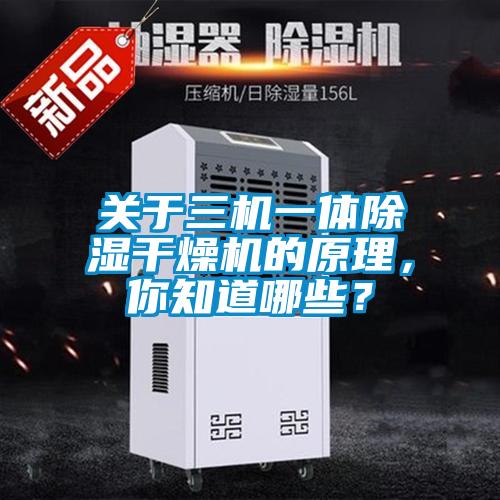 關(guān)于三機一體除濕干燥機的原理，你知道哪些？
