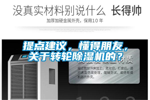 提點(diǎn)建議，懂得朋友，關(guān)于轉(zhuǎn)輪除濕機(jī)的？
